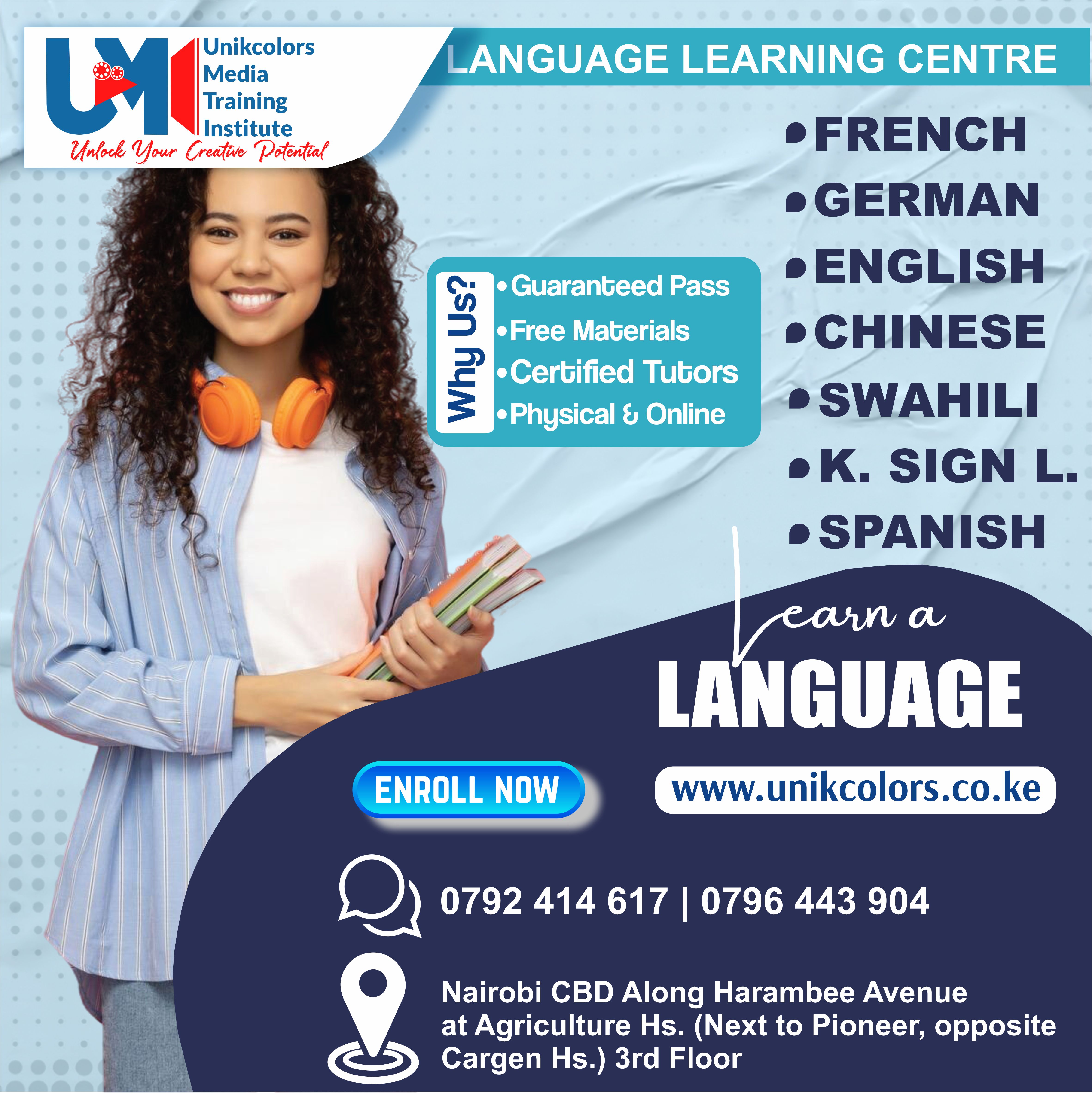 LANGUAGE TRAINING CENTRE - GERMAN | ENGLISH | FRENCH | CHINESE | SPANISH | SWAHILI | KENYA SIGN LANG